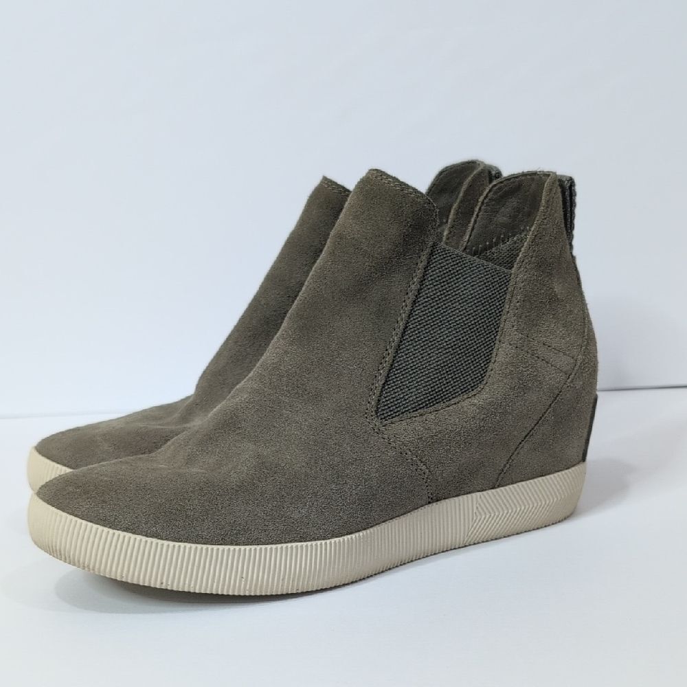 Sorel Out N About‎ Wedge II Boot Stone Green Size 9.5
